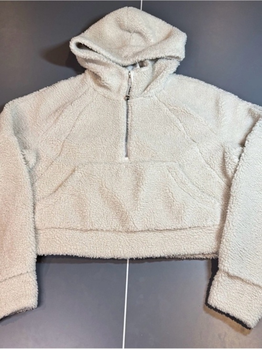 lululemon athletica Cream Sherpa Half-Zip Hoodie XS/S